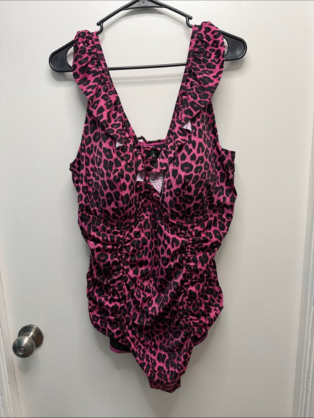 torrid Pink & Black Leopard One-Piece Swimsuit